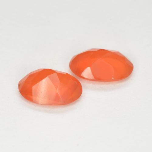 Carnelian Gemstones in 6.8 x 5 mm Size for Sale, Carnelian Stones in Bright Orange Color