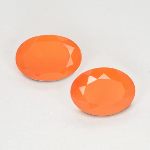 Medium Orange Carnelian Gem - 0.7ct Oval Facet (ID: 554928)