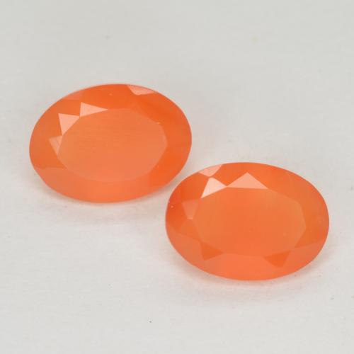 Medium Orange Karneol Edelstein - 0.7ct Oval facettiert (ID: 554929)