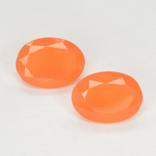 hellorange Karneol Edelstein - 0.6ct Oval facettiert (ID: 554935)