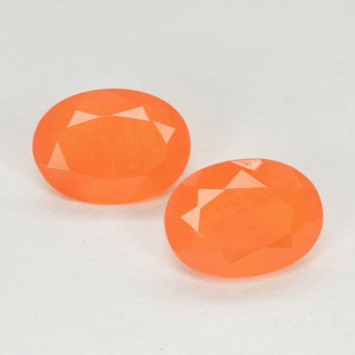Naranja intenso Cornalina Gema - 0.7ct Forma ovalada (ID: 554936)