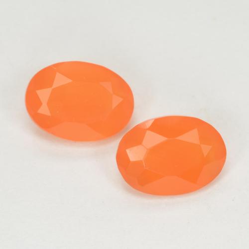 Bright Orange Carnelian Gem - 0.7ct Oval Facet (ID: 554938)