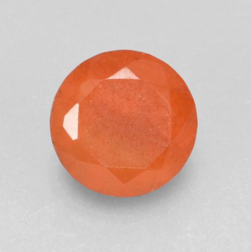 rötlich-orange Karneol Edelstein - 0.1ct Rund Facettenschliff (ID: 556084)
