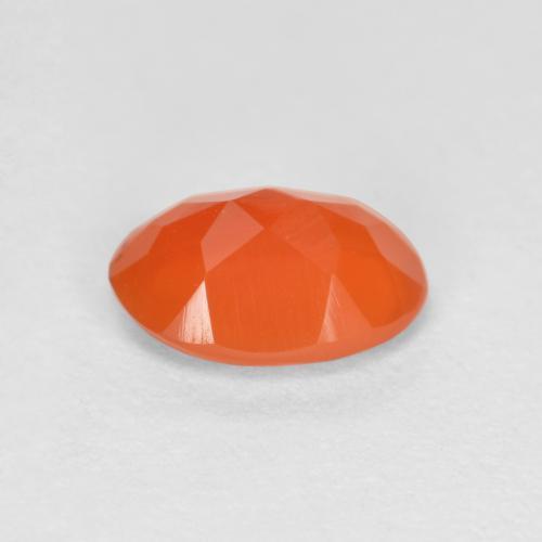 Carnelian Gemstone in 7 x 5 mm (calibrated) Size for Sale, Carnelian Stone in Medium Orange Color