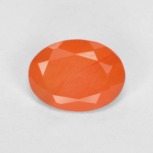 Naranja fuego Cornalina Gema - 0.7ct Forma ovalada (ID: 556516)