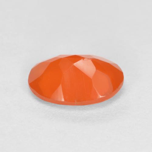 Carnelian Gemstone in 7.2 x 5.4 mm Size for Sale, Carnelian Stone in Fire Orange Color