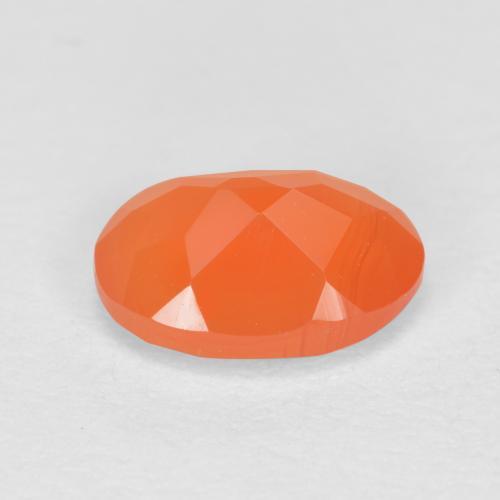 Carnelian Gemstone in 7.2 x 5.2 mm Size for Sale, Carnelian Stone in Reddish Orange Color
