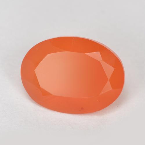 0.72 ct Orange Carnelian Stone, Natural Carnelian in Oval Facet Shape for Sale
