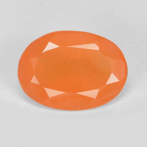 rötlich-orange Karneol Edelstein - 0.4ct Oval facettiert (ID: 556622)