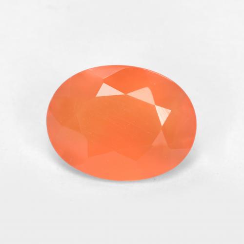 Medium Orange Карнеол Камень - 1ct Фасетный Овал (ID: 556989)