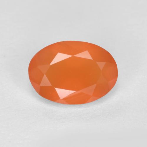 Intense Orange Карнеол Камень - 0.7ct Фасетный Овал (ID: 556995)