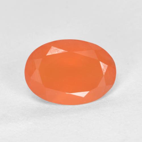 Medium Orange Карнеол Камень - 0.7ct Фасетный Овал (ID: 556996)