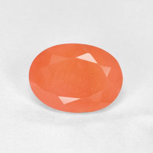 Light Reddish Orange Карнеол Камень - 0.7ct Фасетный Овал (ID: 556998)