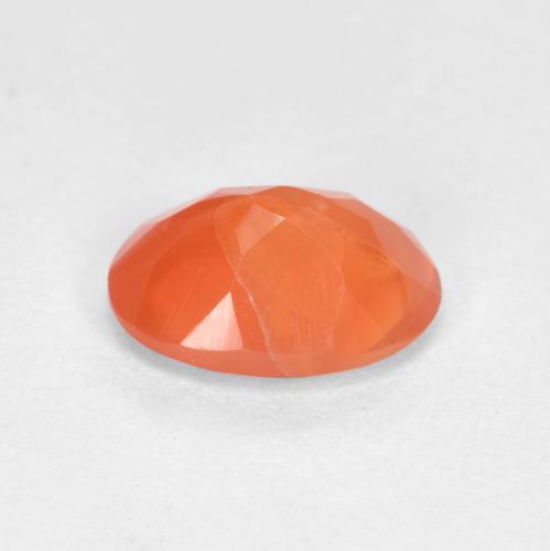 Carnelian Gemstone in 7.1 x 5.2 mm Size for Sale, Carnelian Stone in Light Reddish Orange Color