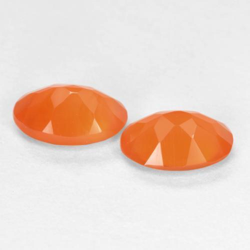 Carnelian Gemstones in 6 x 4 mm (calibrated) Size for Sale, Carnelian Stones in Intense Orange Color
