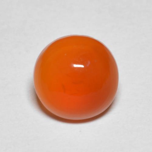 Naranja rojizo oscuro Cornalina Gema - 1.8ct Cabujón Redondo (ID: 587151)