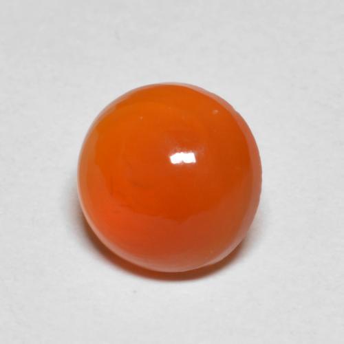 1.75 ct Orange Carnelian Stone, Natural Carnelian in Round Cabochon Shape for Sale