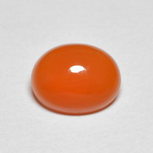 Medium Orange Corniola Gem - 1.8ct Ovale cabochon (ID: 587153)