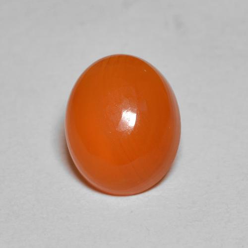 Naranja medio Cornalina Gema - 1.9ct Cabujón Óvalo (ID: 587159)
