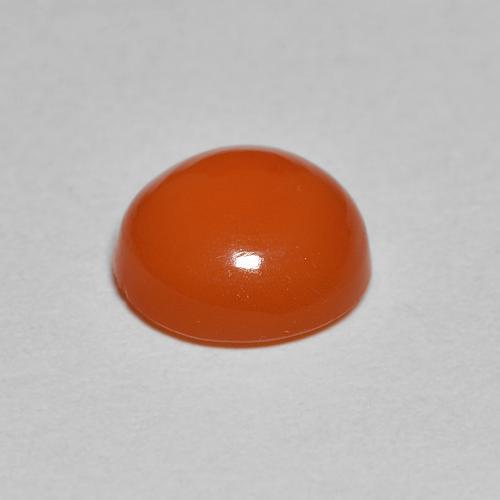 Carnelian Gemstone in 7.6 mm Size for Sale, Carnelian Stone in Deep Reddish Orange Color