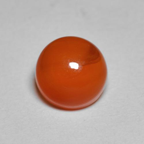 Amber Orange Carnelian Gem - 2.4ct Round Cabochon (ID: 587165)