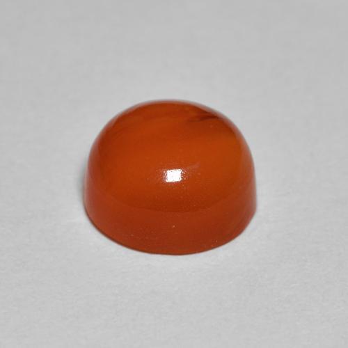 Carnelian Gemstone in 8 mm (calibrated) Size for Sale, Carnelian Stone in Amber Orange Color