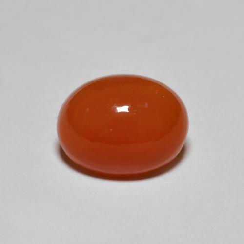 Fire Orange Corniola Gem - 1.9ct Ovale cabochon (ID: 587182)