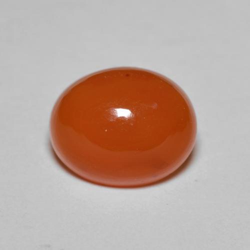 Warm Orange Carnelian Gem - 2.5ct Oval Cabochon (ID: 587184)