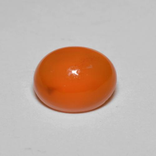 Intense Orange Corniola Gem - 1.9ct Ovale cabochon (ID: 587186)