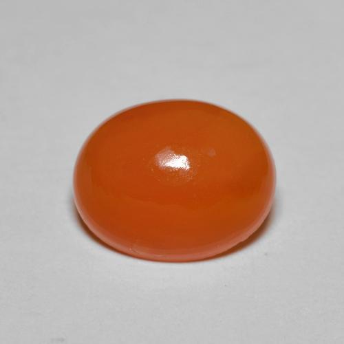 Warm Orange Corniola Gem - 2.4ct Ovale cabochon (ID: 587187)