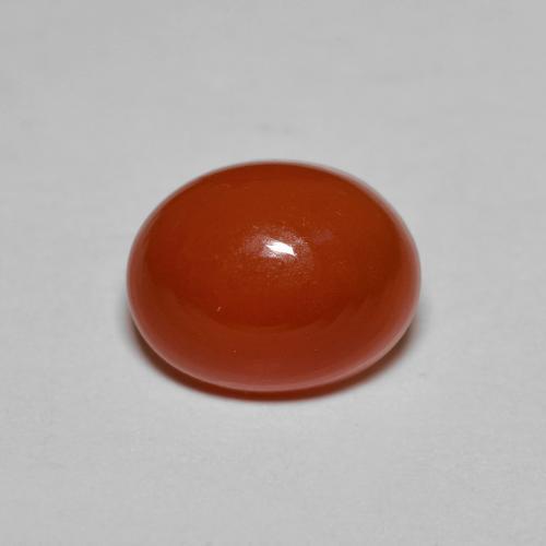 Medium Orange Carnelian Gem - 2.2ct Oval Cabochon (ID: 587261)