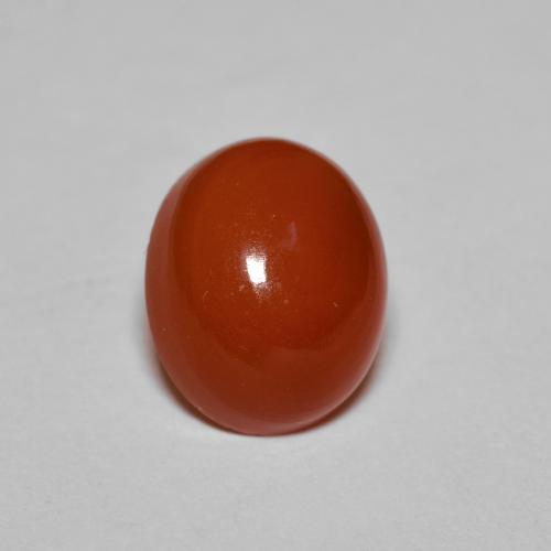 2.23 ct Orange Carnelian Stone, Natural Carnelian in Oval Cabochon Shape for Sale