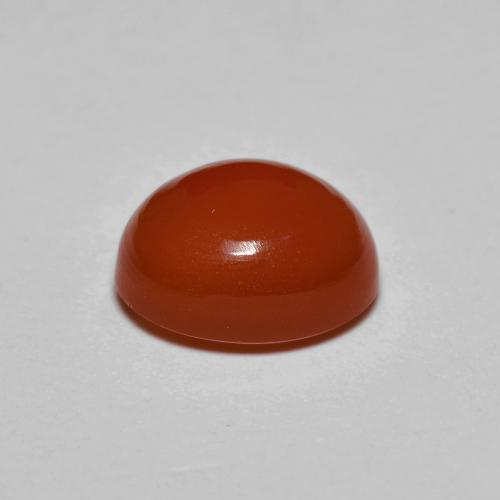 Carnelian Gemstone in 9 x 7 mm (calibrated) Size for Sale, Carnelian Stone in Medium Orange Color