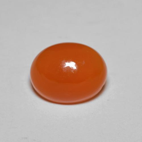 Amber Orange Carnelian Gem - 2.1ct Oval Cabochon (ID: 587264)