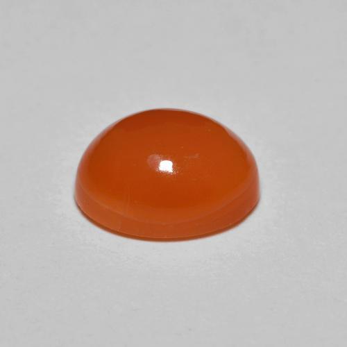 Carnelian Gemstone in 9 x 7 mm (calibrated) Size for Sale, Carnelian Stone in Amber Orange Color