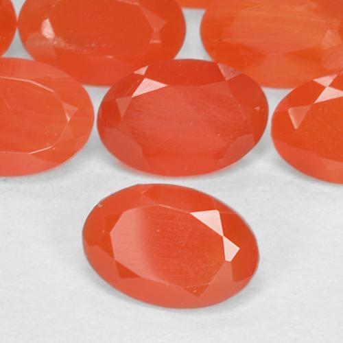 1.55 ctw Orange Carnelian Stones, Natural Carnelian in Oval Facet Shape for Sale
