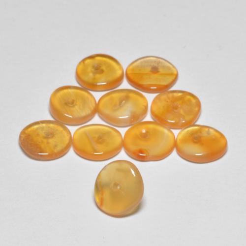 Naranja claro Cornalina Gema - 0.3ct Rondelle (ID: 591648)