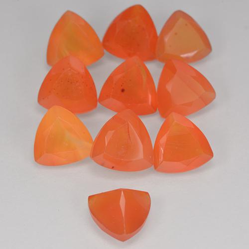 Carnelian Gemstone in 6 x 6 mm (calibrated) Size for Sale, Carnelian Stone in Reddish Orange Color