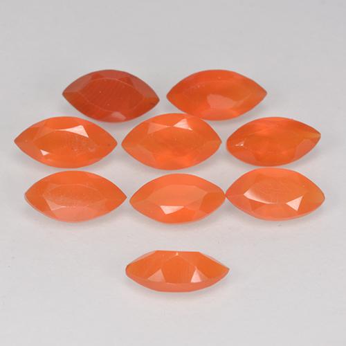 Carnelian Gemstone in 6.1 x 3.4 mm Size for Sale, Carnelian Stone in Warm Apricot Orange Color