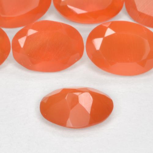 Carnelian Gemstone in 7 x 5 mm (calibrated) Size for Sale, Carnelian Stone in Medium Orange Color
