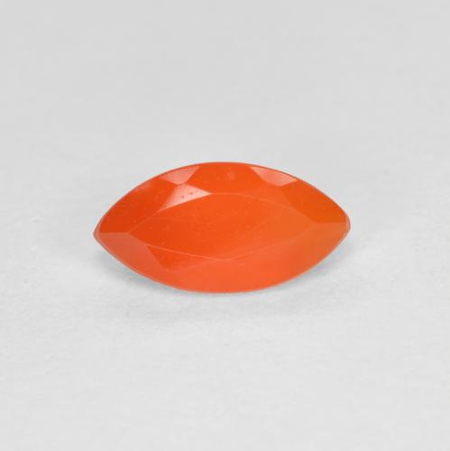 0.57 ct Orange Carnelian Gemstone, Carnelian Gem in Marquise Facet Shape for Sale.