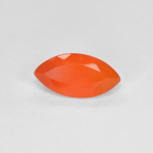 0.57 ct Orange Carnelian Stone, Natural Carnelian in Marquise Facet Shape for Sale