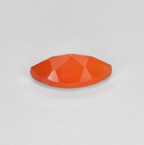Carnelian Gemstone in 8 x 4 mm (calibrated) Size for Sale, Carnelian Stone in Medium Orange Color