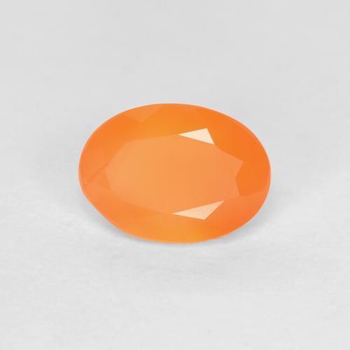 0.74 ct Orange Carnelian Stone, Natural Carnelian in Oval Facet Shape for Sale