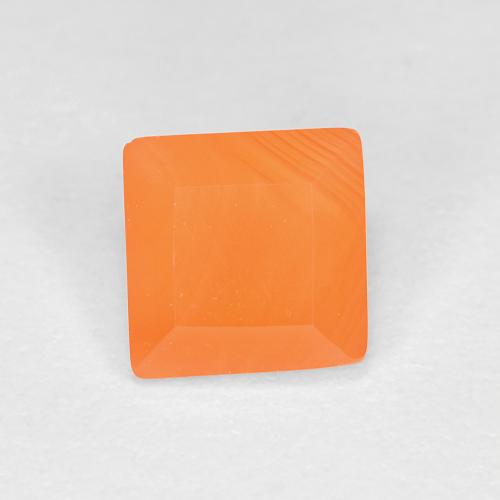 Cornalina Naranja oscuro Cuadrada de 0.63 ct de Brasil, dimensión 5,2 x 5,2mm, piedra preciosa natural No tratado, claridad Transparente, Cornalina Forma cuadrada de 1 pieza, dureza de Mohs de 6.5 - 7 Adecuado para joyas de uso diario , Photo A