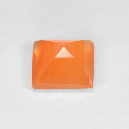 Carnelian Gemstone in 5.3 x 5.2 mm Size for Sale, Carnelian Stone in Intense Orange Color