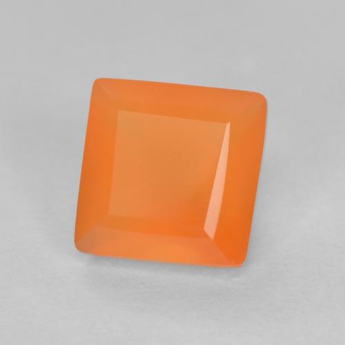 Cornaline Carré en damier des États-Unis 0,67 ct, dimension 5,2 x 5,2mm, pureté Transparent, pierre gemme naturelle Non traité, 1 pièce de cornaline de couleur Orange abricot chaud, dureté Mohs de 6.5 à 7 convient aux bijoux de tous les jours, pierre de sagesse, Photo A