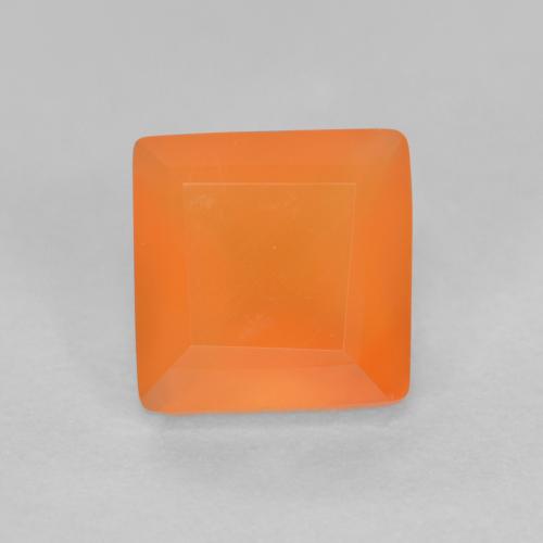 0.67 ct Orange Carnelian Stone, Natural Carnelian in Square Facet Shape for Sale