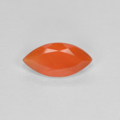Naranja medio Cornalina Gema - 0.5ct Forma marquesa (ID: 605824)