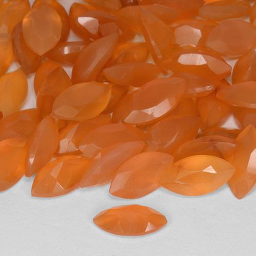 Carnelian Gemstones in 8 x 4 mm (calibrated) Size for Sale, Carnelian Stones in Reddish Orange Color